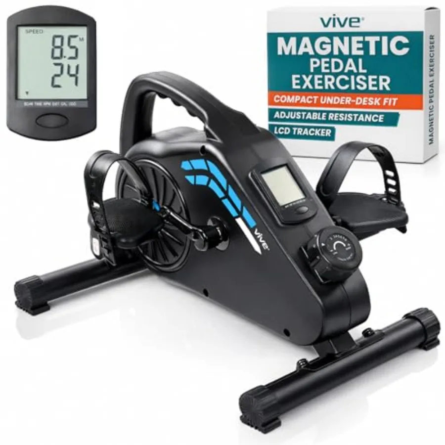 Exercise Bike Magnetic Resistance - Under Desk Bike Pedal Exerciser for