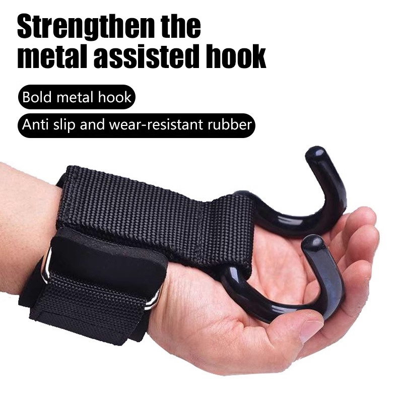 Wrist Wraps Weightlifting Support - 【F】2Pcs Weight Lifting Hooks Hand-Bar Wrist