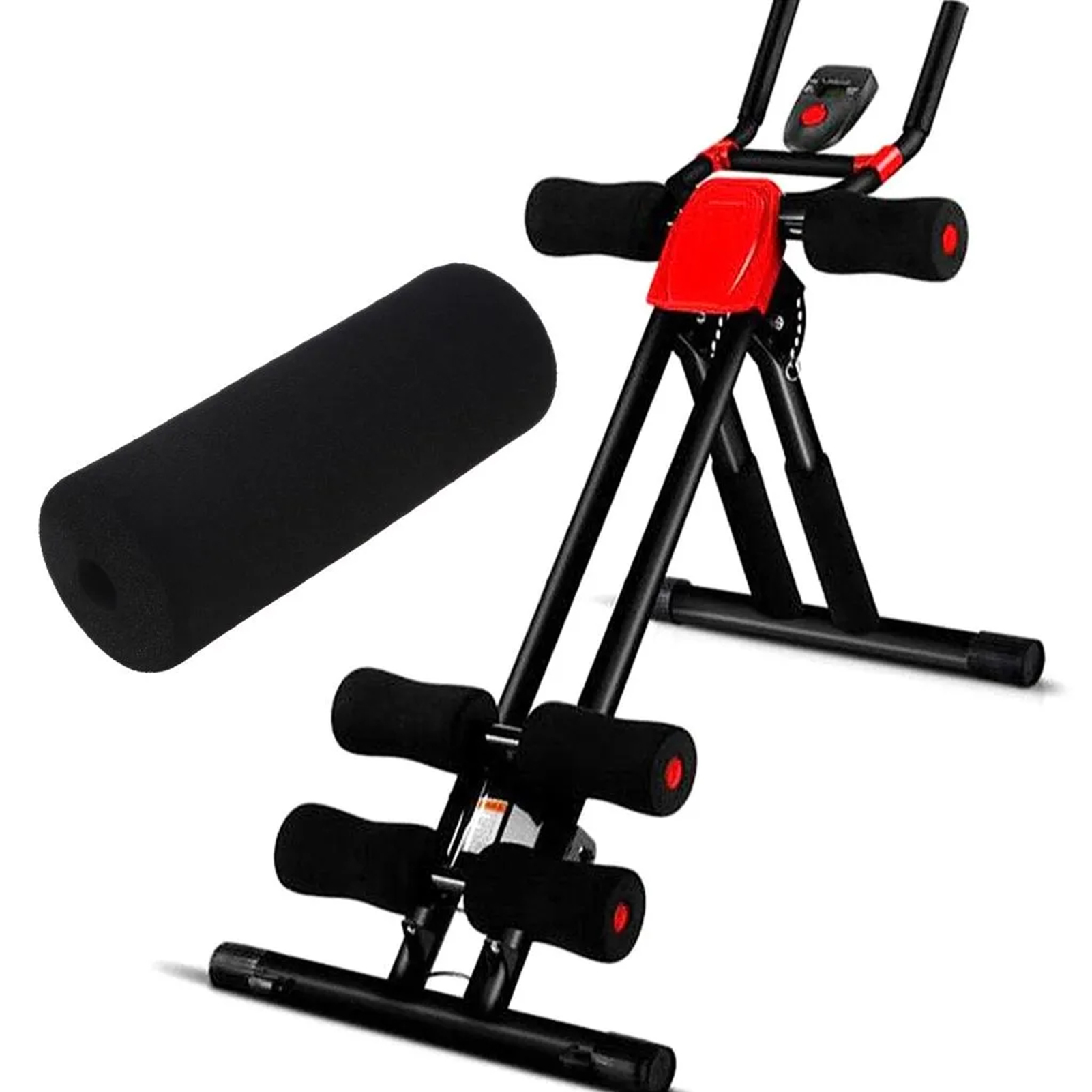 Pilates Bar Kit With Resistance Bands - Machine Tube Leg Foam Roller Pad