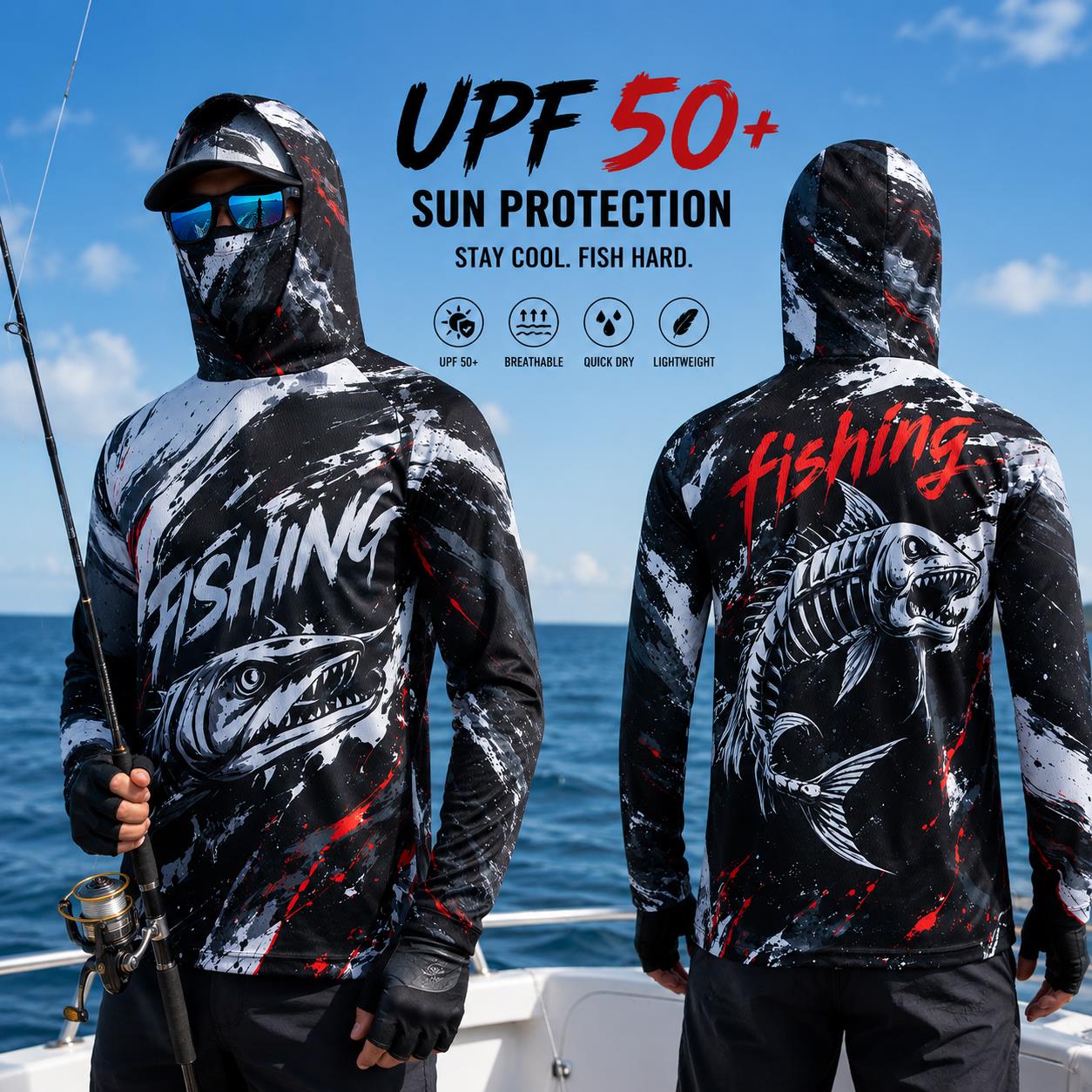 Outdoor Sun Protective Long Sl - Fishing ulasan dan harga