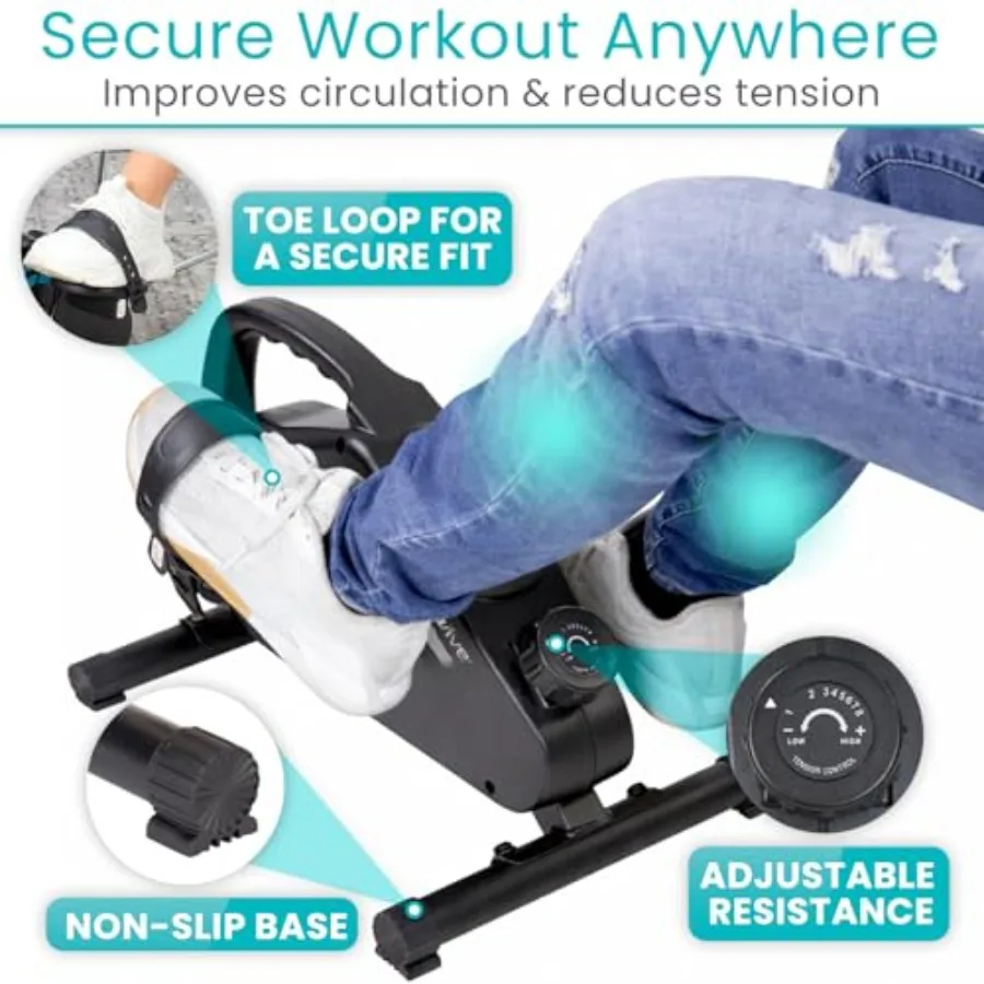 Under Desk Bike Pedal Exercise - Exercise Bike Magnetic Resistance ulasan dan harga