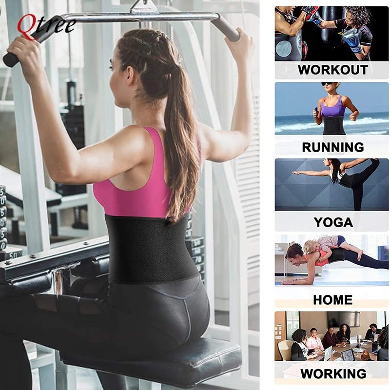 Qtree Waist Cincher Body Shape - Sweat Waist Trainer Belt Neoprene ulasan dan harga