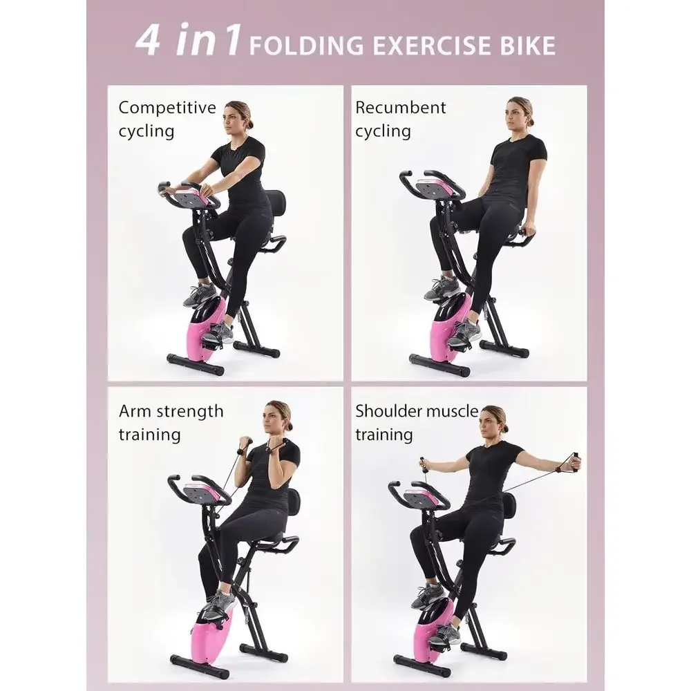 4-in-1 Recumbent and Upright E - Exercise Bike Magnetic Resistance ulasan dan harga