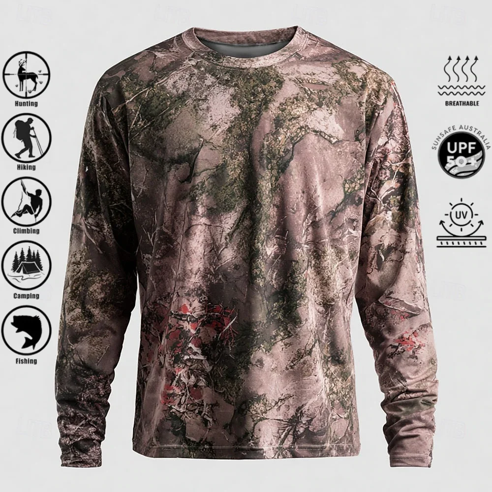 Men Long Sleeve T-shirt Polyes - Hiking ulasan dan harga