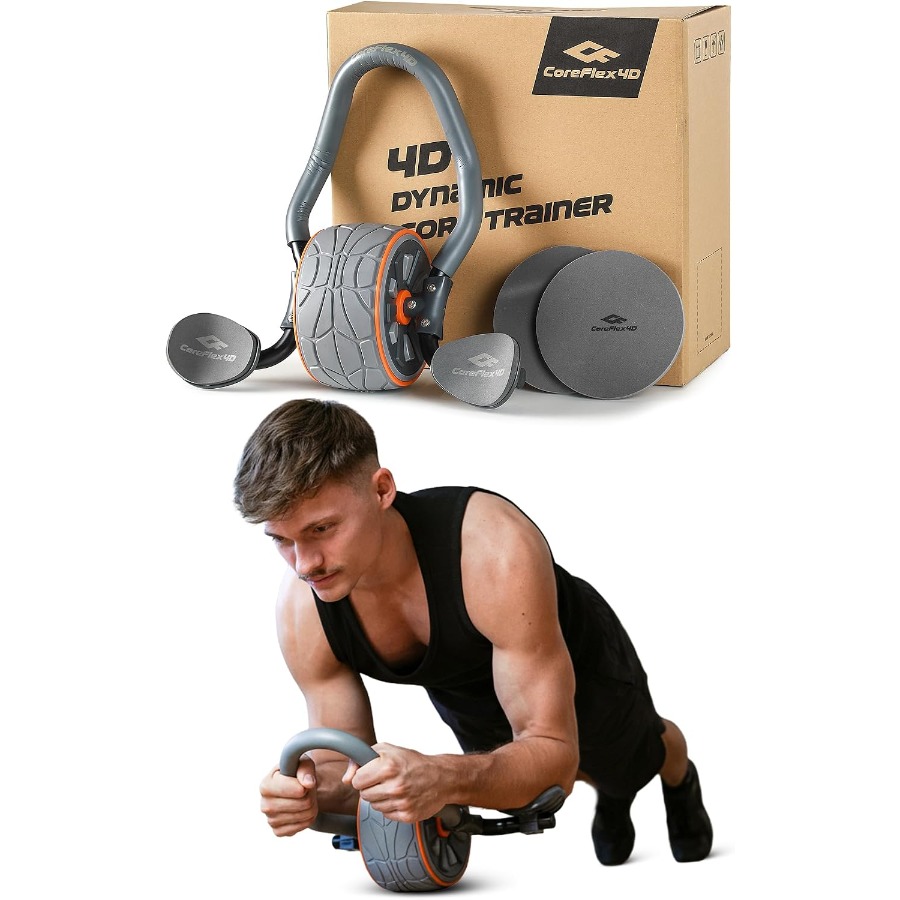 CoreFlex4D Ab Roller Wheel wit - Ab Roller Wheel With Elbow Support ulasan dan harga