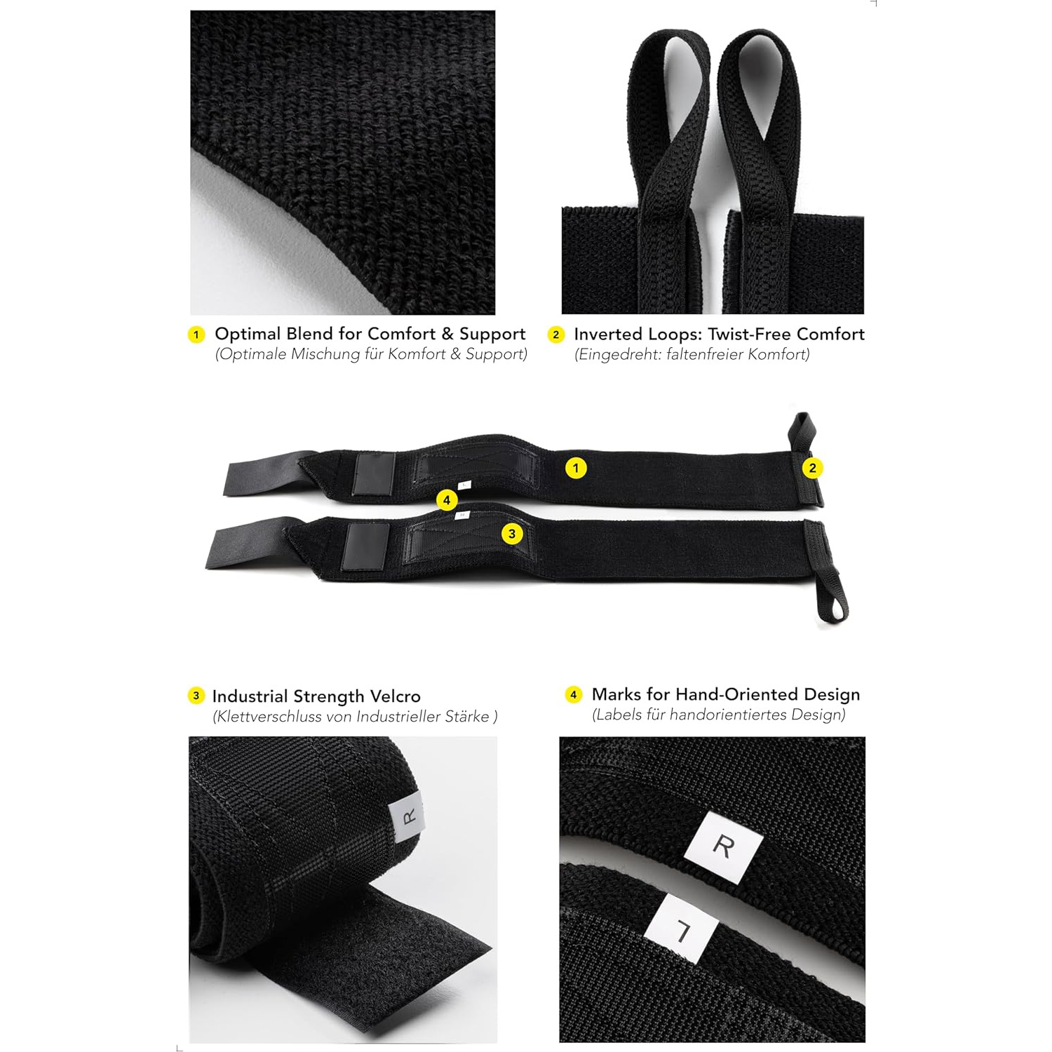 ‌Adjustable Deadlift Wrist Wra - Wrist Wraps Weightlifting Support ulasan dan harga