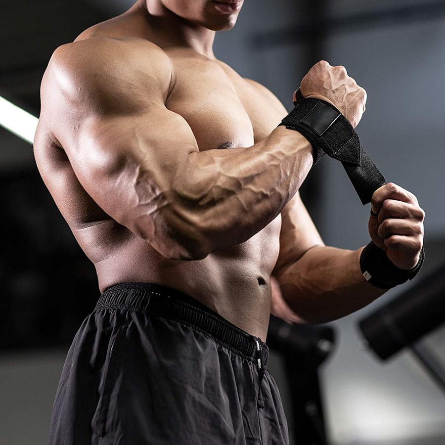 ‌Adjustable Deadlift Wrist Wra - Wrist Wraps Weightlifting Support ulasan dan harga