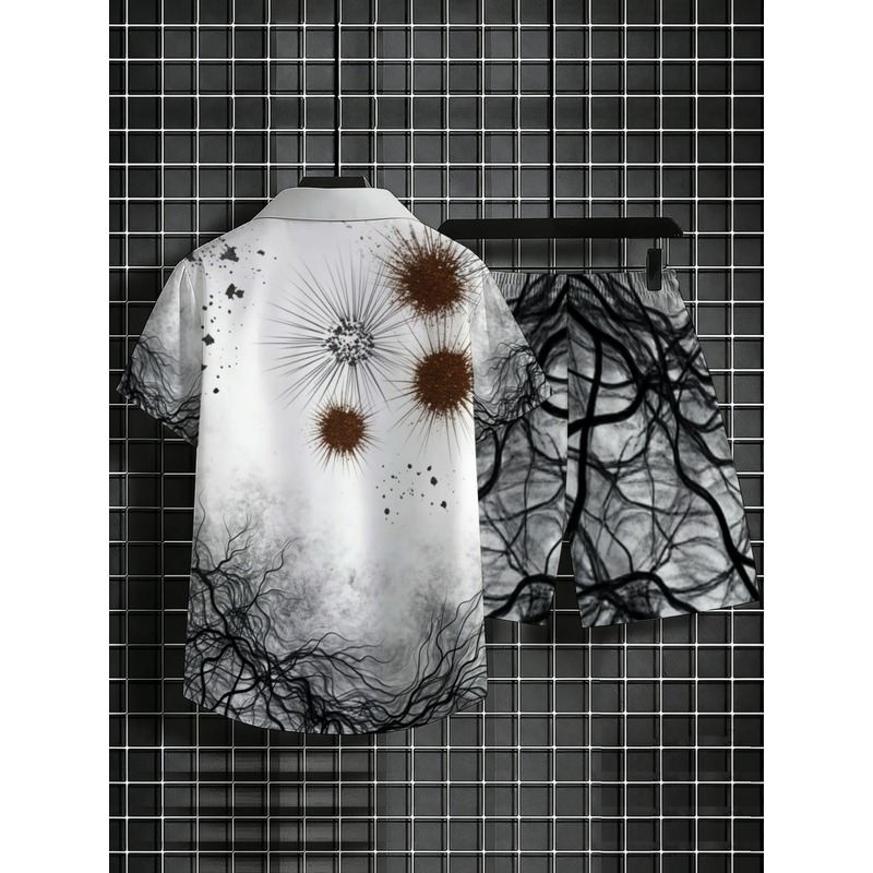 Premium Men's Printed Shirt Sh - Hiking ulasan dan harga