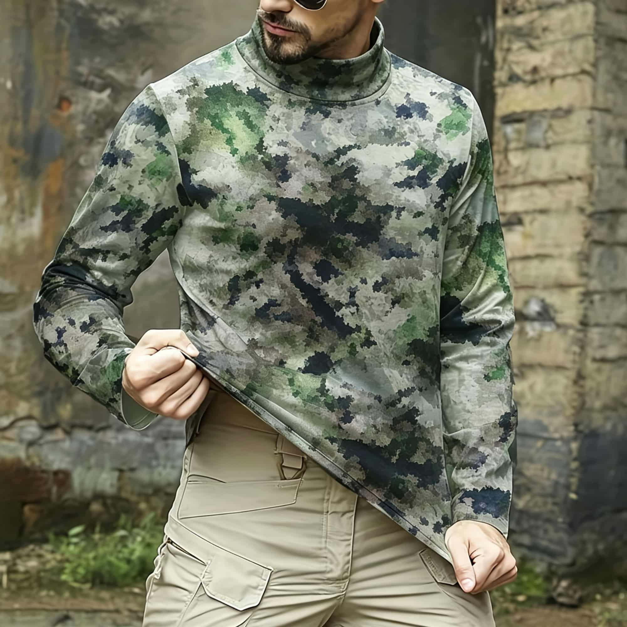 Men Tactical Camouflage Print  - Hiking ulasan dan harga