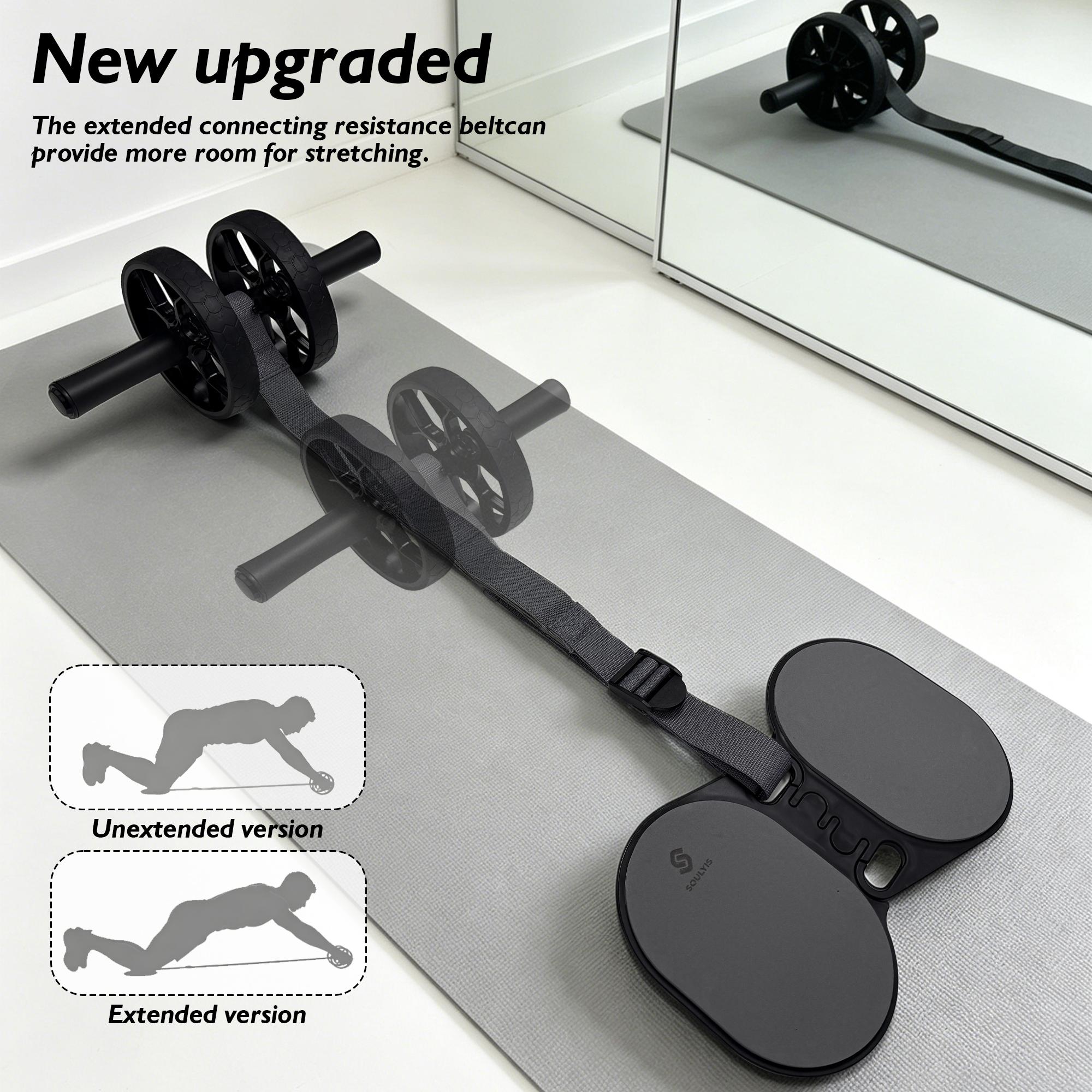 Dual Wheel Ab Roller with Elbo - Ab Roller Wheel With Elbow Support ulasan dan harga