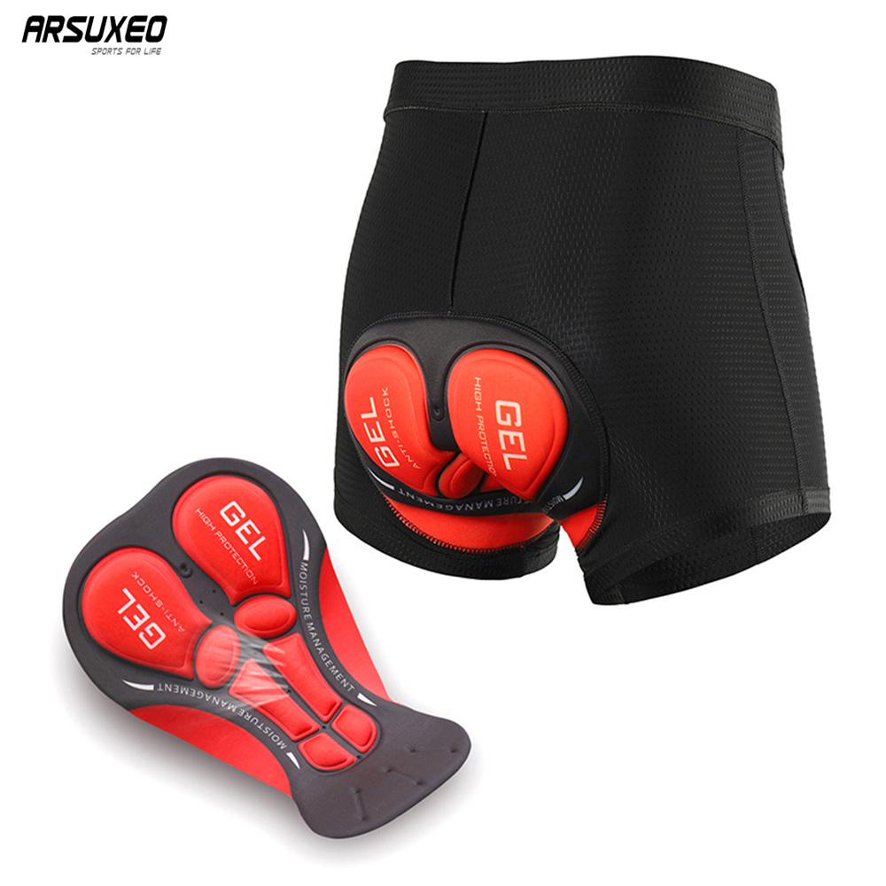 ARSUXEO Men's Cycling Shorts B - Padded Cycling Shorts 5D Gel ulasan dan harga